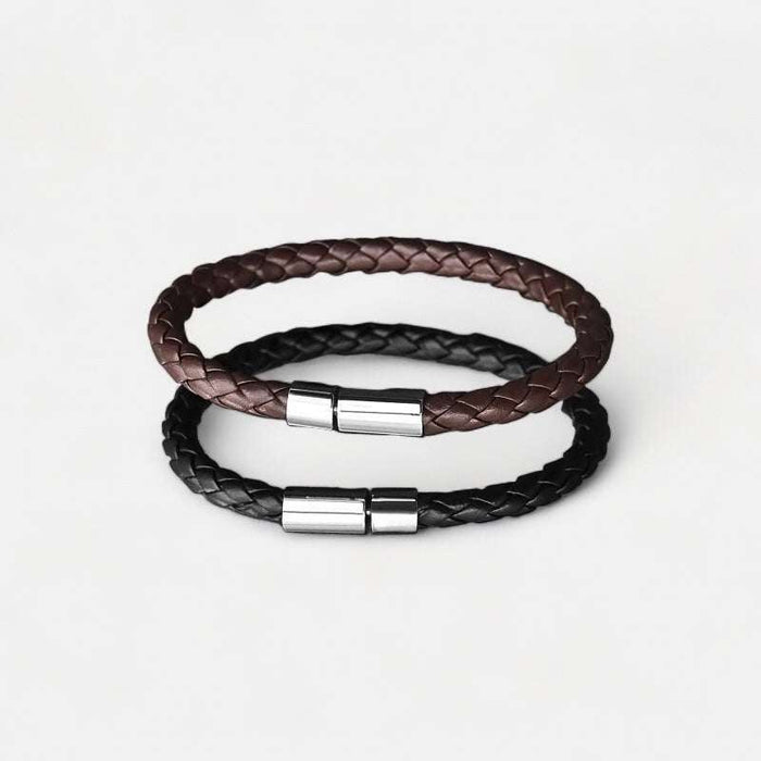 Business PU leather bracelet - AntoniosClothing - Black
