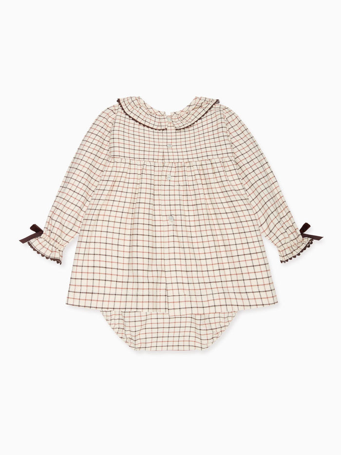 Caramel Check Tatiana Baby Girl Set