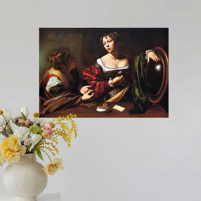 16.5x24 inch Martha & Mary Magdalene Decal Installed on Wall