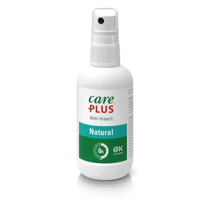 Care Plus Natural Anti Insect Spray 100ml bottle, unboxed, ideal for skin protection using natural ingredients for up to 6 hours.  from  John Bull Clothing