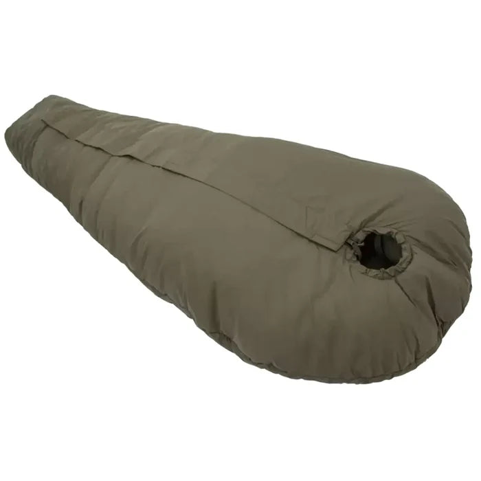 Carinthia Defence 4 Sleeping Bag in Olive Green, featuring a mummy-style design for optimal warmth and insulation in extreme outdoor conditions.  from  John Bull Clothing