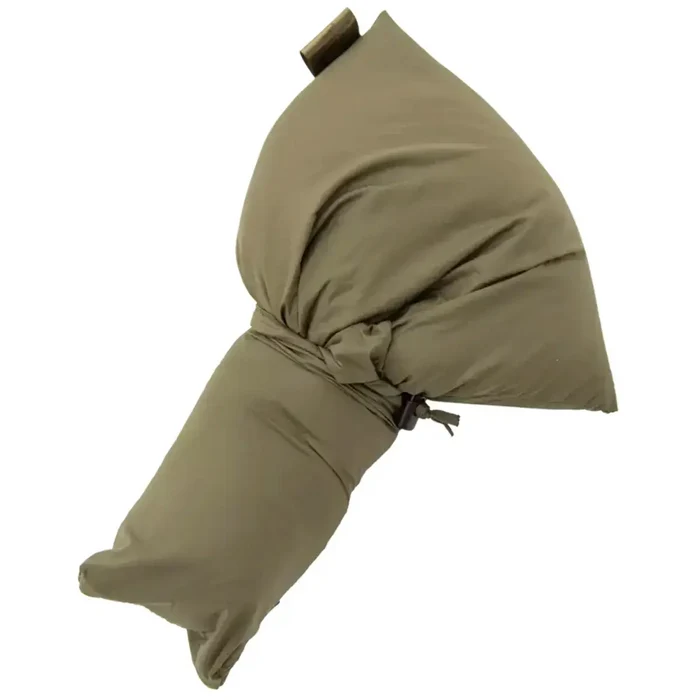Olive green Carinthia travel pillow with matching pillowcase, compact and lightweight for outdoor camping, SKU: JB1629-OG  from  John Bull Clothing