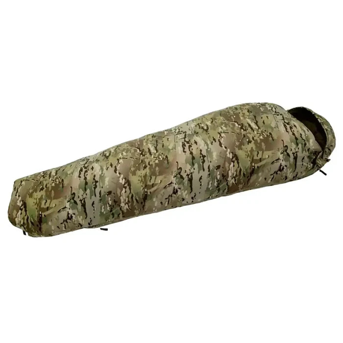 Mossy oak camouflage sleeping bag with insulated lining for outdoor recreation  from  John Bull Clothing