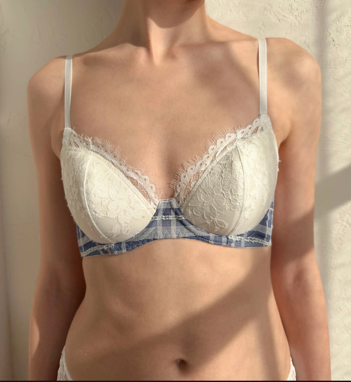 Caron 3/4 Cup Underwire Bra | Blue