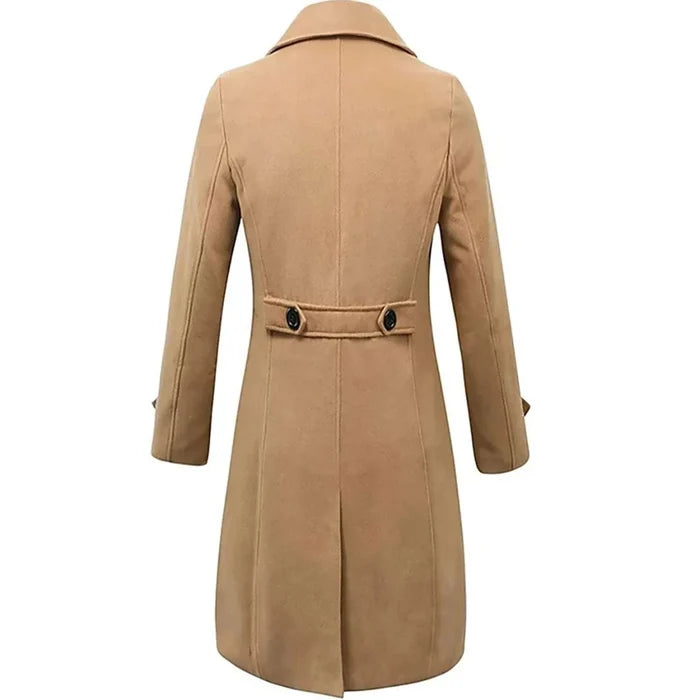 Casual british long coat - AntoniosClothing - Black