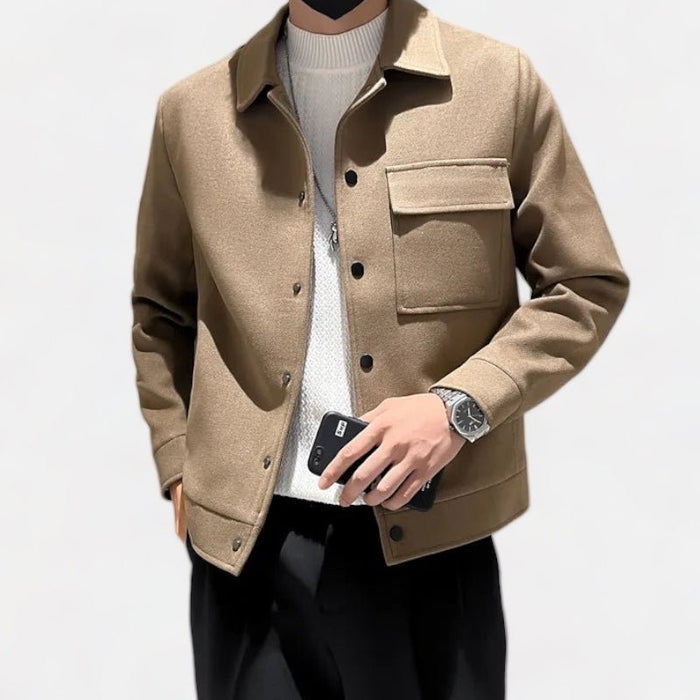Casual fall jacket - AntoniosClothing - Apricot