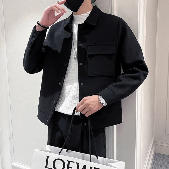Casual fall jacket - AntoniosClothing - Apricot