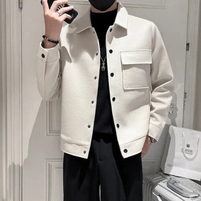 Casual fall jacket - AntoniosClothing - Apricot