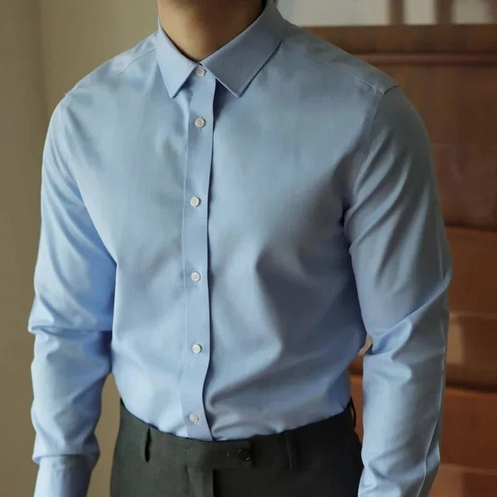Casual office italian shirt - AntoniosClothing - Light blue