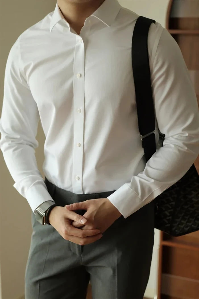 Casual office italian shirt - AntoniosClothing - Light blue