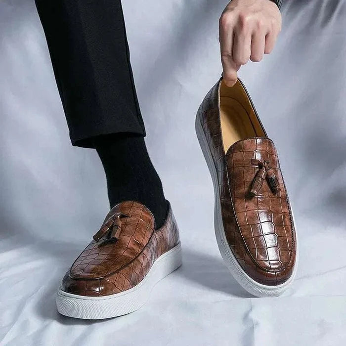 Casual slip-on loafers - AntoniosClothing - Brown