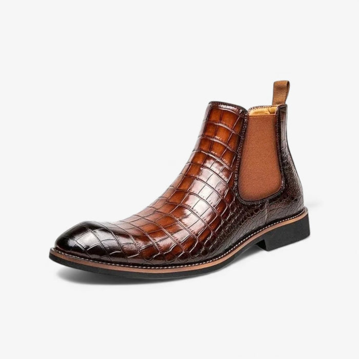 Casual snake pattern boots - AntoniosClothing - gray