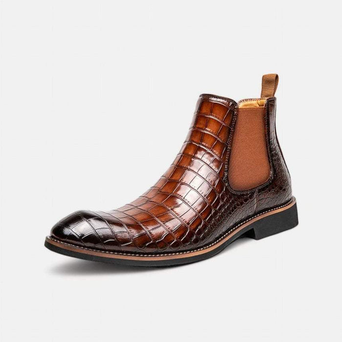 Casual snake pattern boots - AntoniosClothing - gray