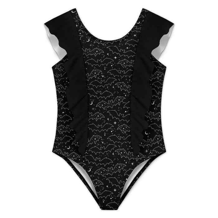 Celestial Bats Ruffle Swim Suit (Kids) - PRE ORDER