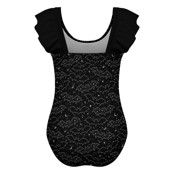 Celestial Bats Ruffle Swim Suit (Kids) - PRE ORDER