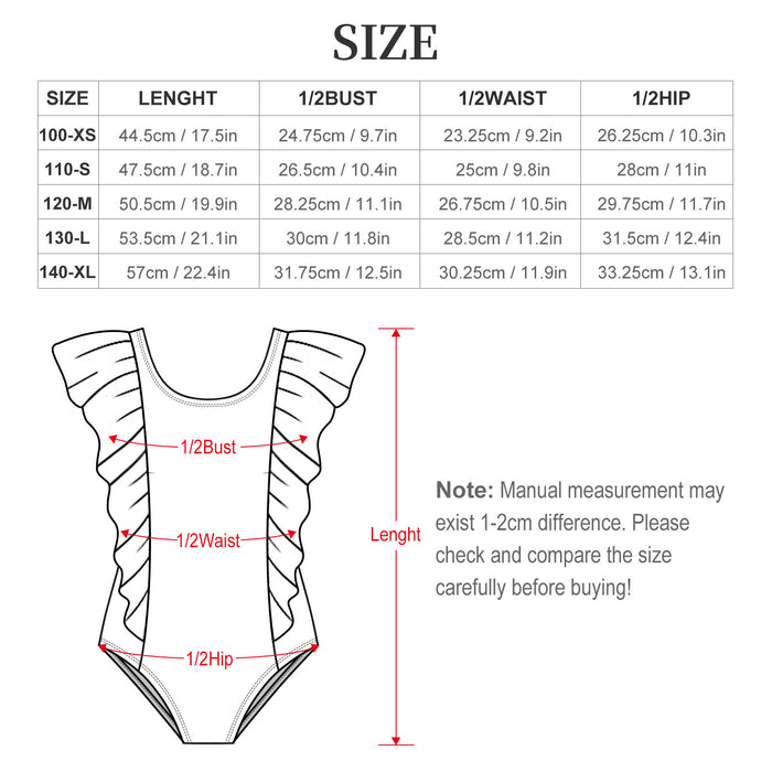 Celestial Bats Ruffle Swim Suit (Kids) - PRE ORDER