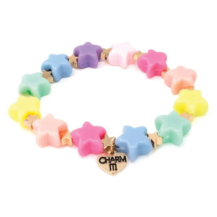 Charm It - Bracelet - Pastel Star Stretch