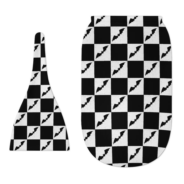 Checkered Bat Baby Swaddling Set - PRE ORDER