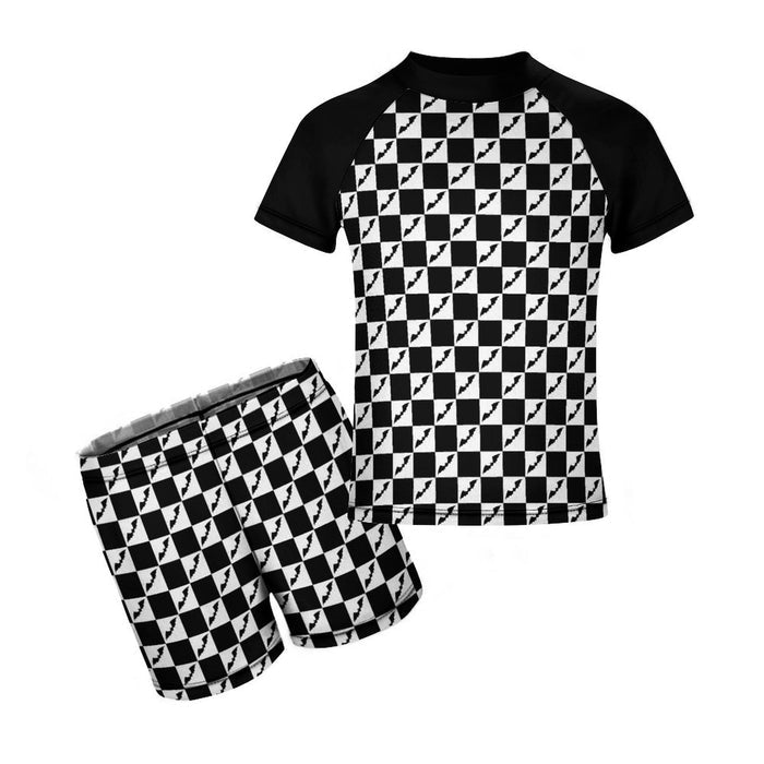 Checkered Bats Swimsuit Set (Kids) - PRE ORDER