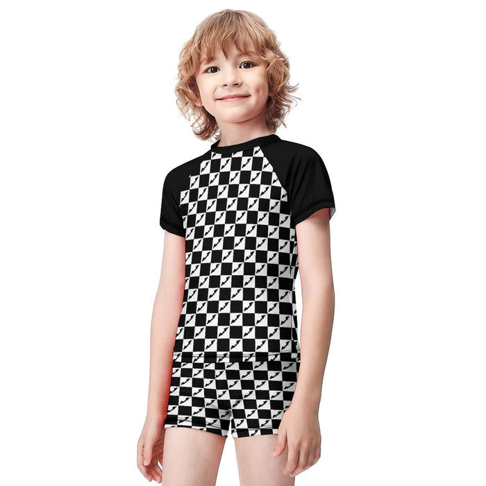 Checkered Bats Swimsuit Set (Kids) - PRE ORDER