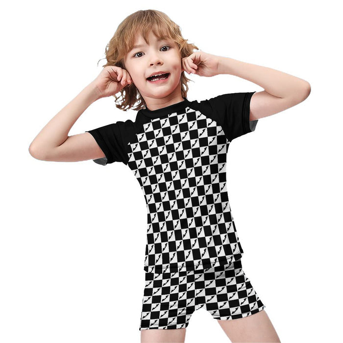 Checkered Bats Swimsuit Set (Kids) - PRE ORDER