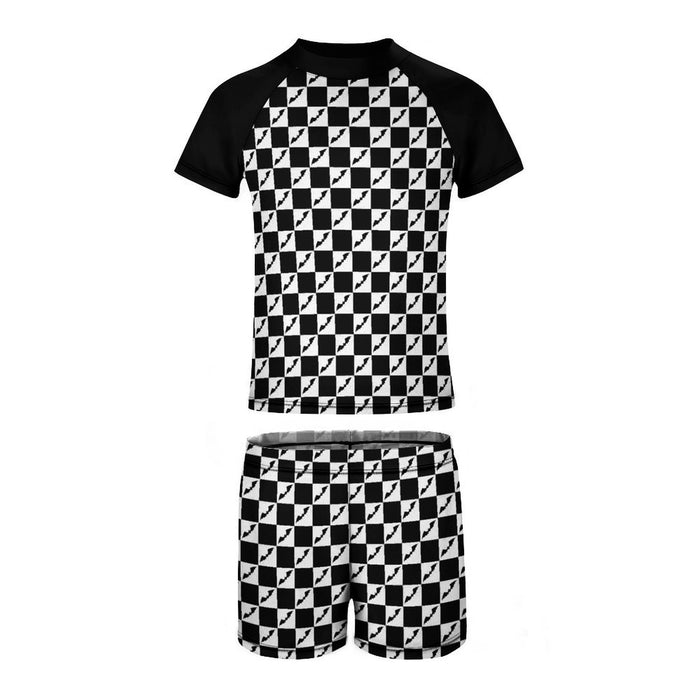 Checkered Bats Swimsuit Set (Kids) - PRE ORDER