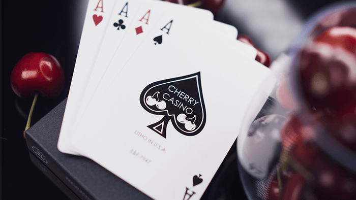 PlayingCardDecks.com-Cherry Casino House Deck Black Hawk Playing Cards USPCC