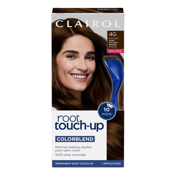 Clairol Root Touch-Up Permanent Hair Color Kit, 4G Dark Golden Brown - 12 Pack