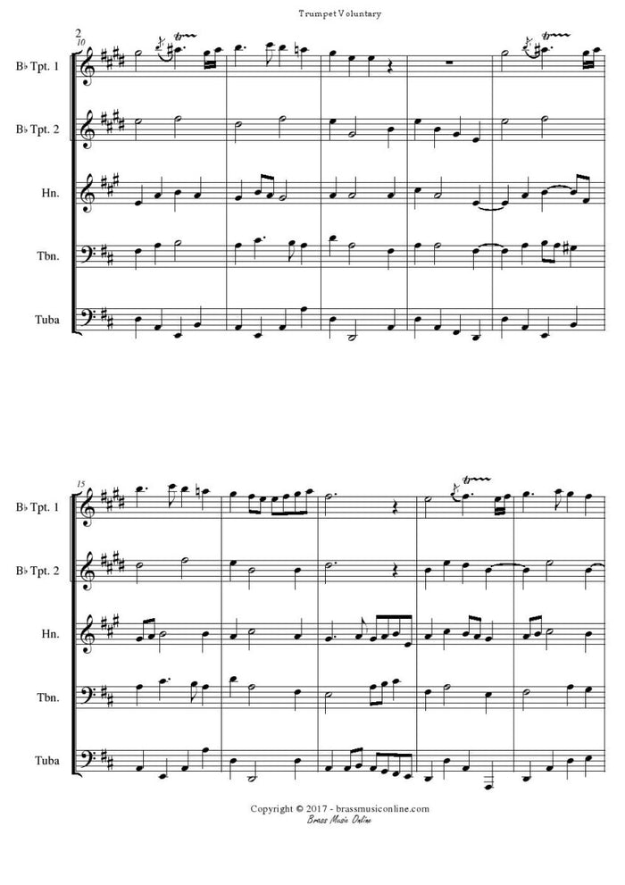 Clarke - Trumpet Voluntary - Brass Quintet - Brass Music Online