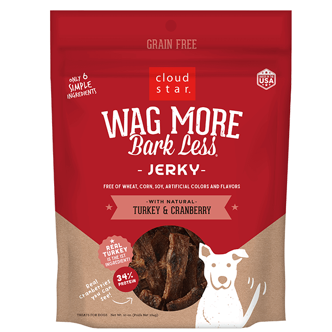 Cloud Star WAG MORE BARK LESS JERKY: TURKEY & CRANBERRY