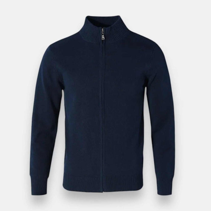 Cold season casual cardigan - AntoniosClothing - Navy blue