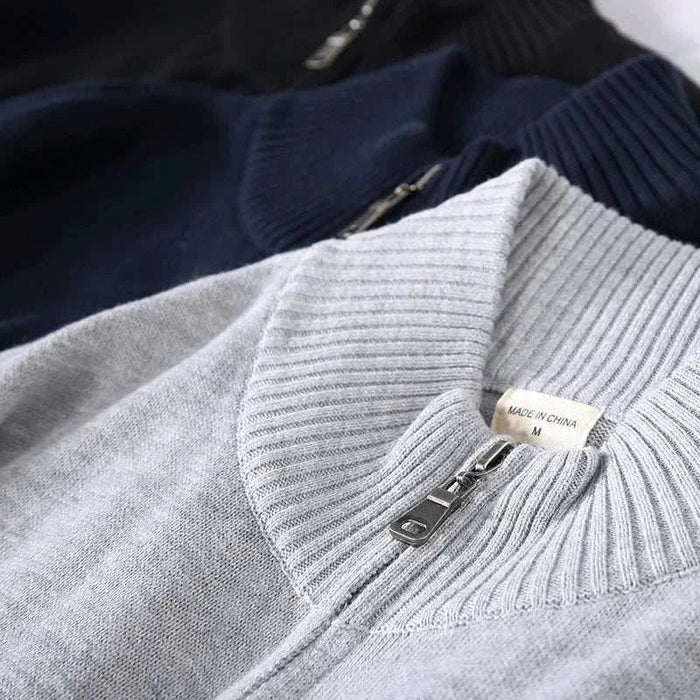 Cold season casual cardigan - AntoniosClothing - Navy blue