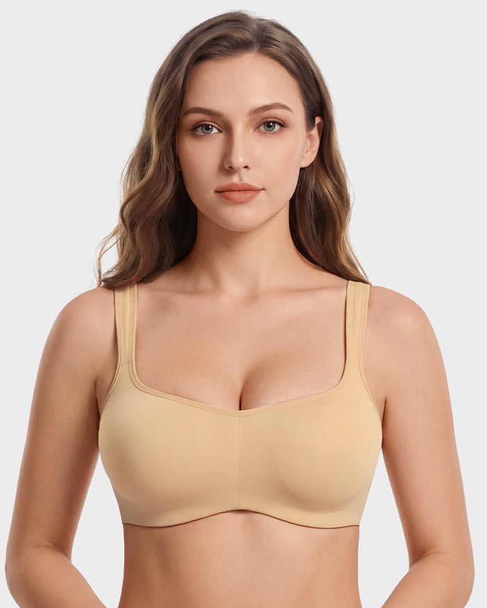 Cooling Square-Neck Balconette Underwire Bra