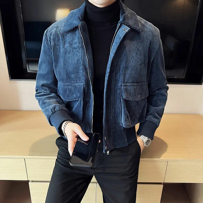 Corduroy casual jacket - AntoniosClothing - Apricot