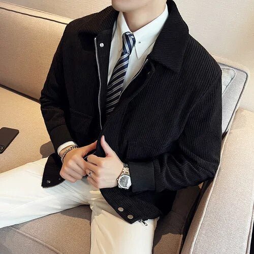 Corduroy casual jacket - AntoniosClothing - Apricot