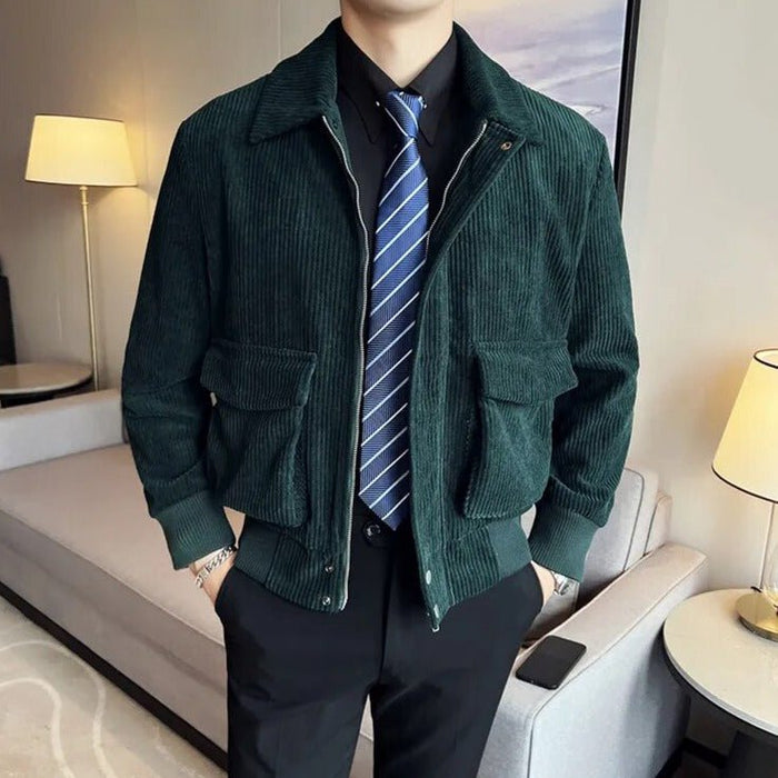 Corduroy casual jacket - AntoniosClothing - Apricot