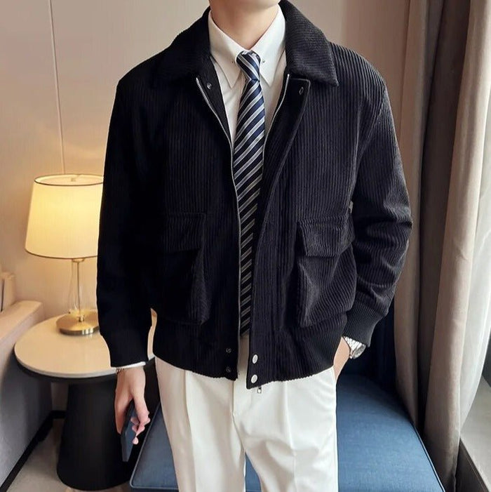 Corduroy casual jacket - AntoniosClothing - Apricot