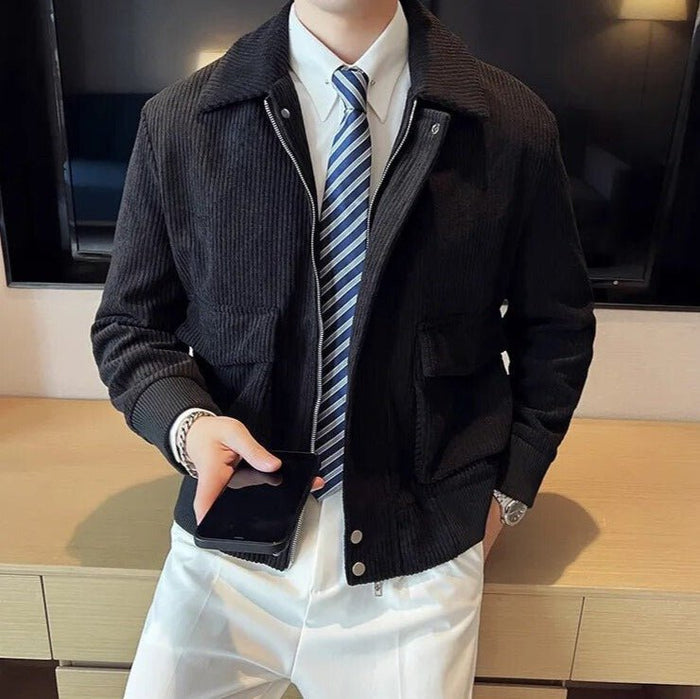Corduroy casual jacket - AntoniosClothing - Apricot