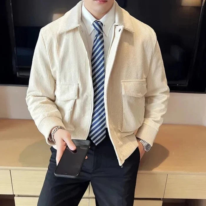 Corduroy casual jacket - AntoniosClothing - Apricot
