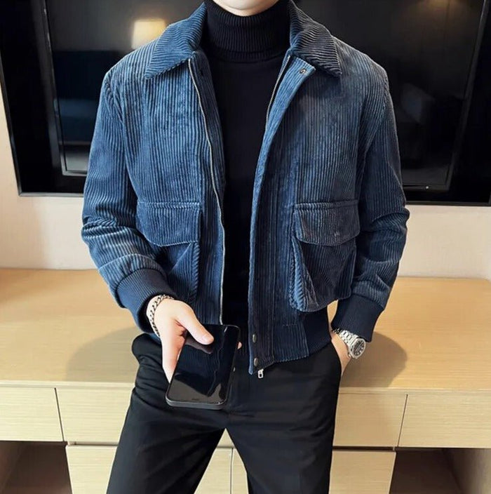 Corduroy casual jacket - AntoniosClothing - Apricot