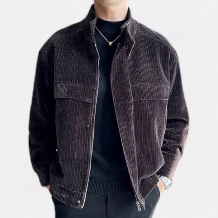 Corduroy winter jacket - AntoniosClothing - Blue