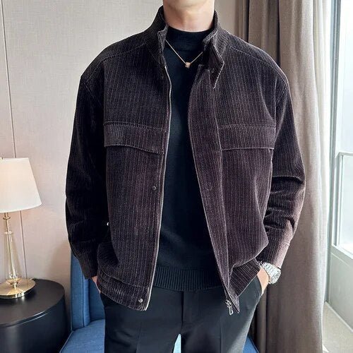 Corduroy winter jacket - AntoniosClothing - Coffee
