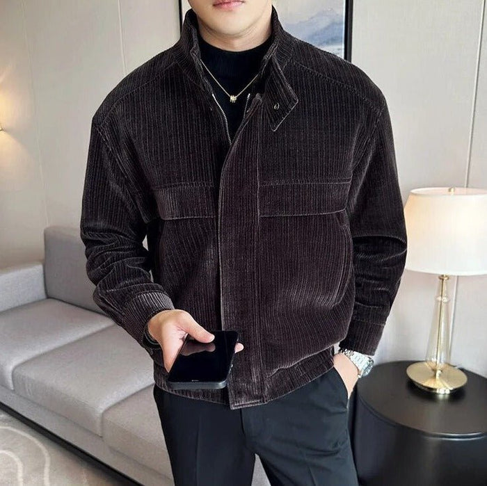 Corduroy winter jacket - AntoniosClothing - Coffee