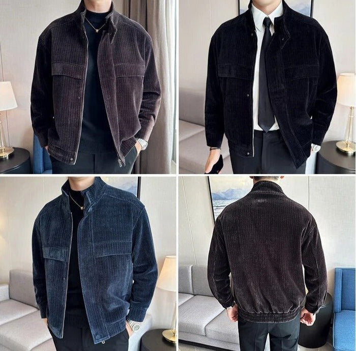Corduroy winter jacket - AntoniosClothing - Coffee