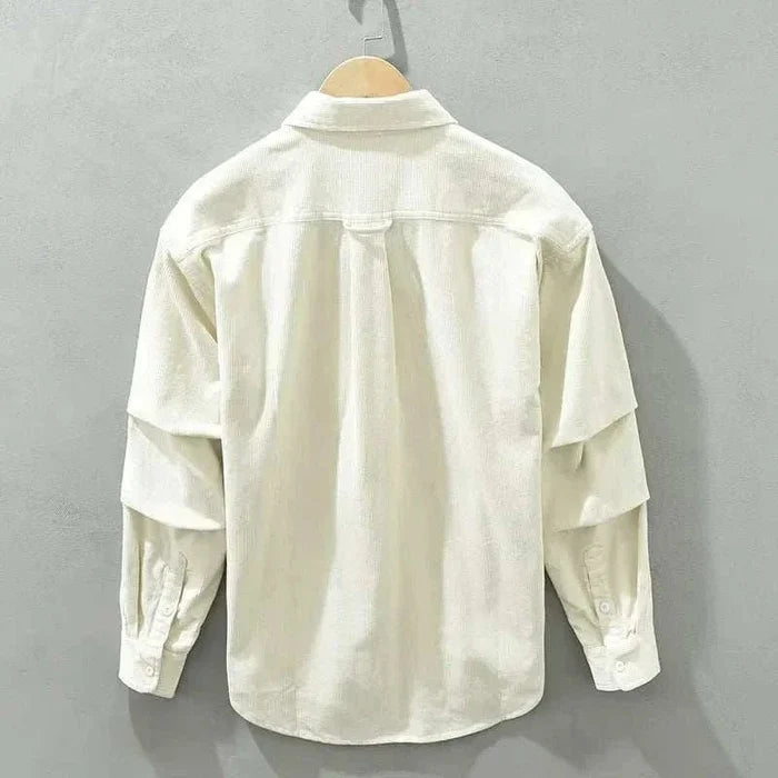 Cotton corduroy spring shirt - AntoniosClothing - Apricot