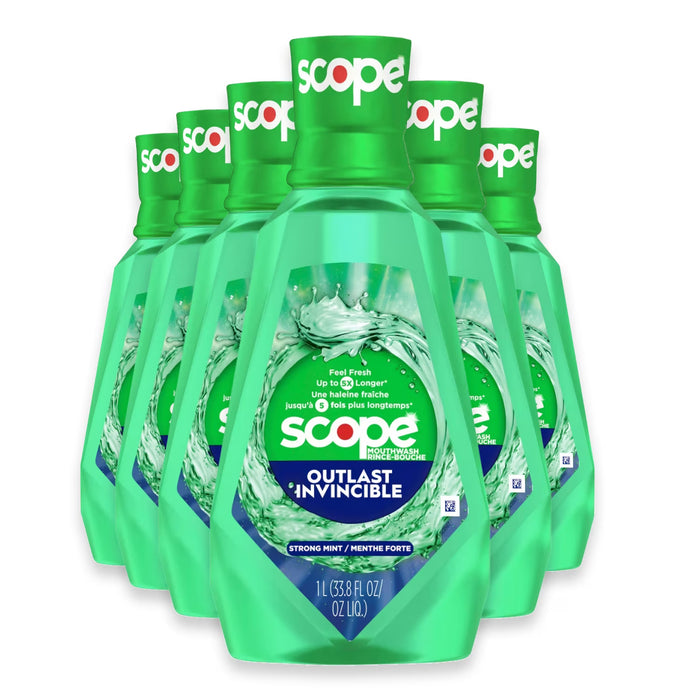 Crest Scope Outlast Long-Lasting Mint Mouthwash - 1 L - 6 Pack