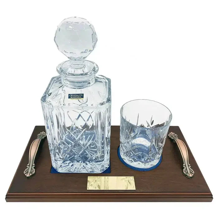 Crystal Whisky Decanter Set with 1 Glass - John Bull Clothing  from  John Bull Clothing
