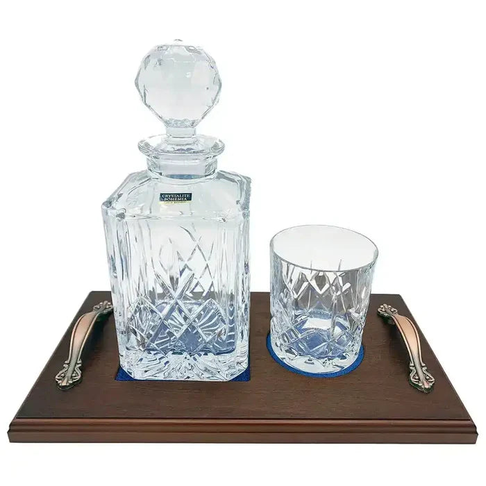 Crystal Whisky Decanter Set with 1 Glass - John Bull Clothing  from  John Bull Clothing