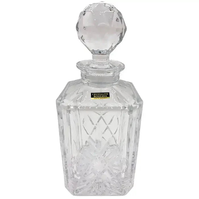 Crystal Whisky Decanter Set with 2 Glasses - John Bull Clothing Plain (Full Cut) from  John Bull Clothing
