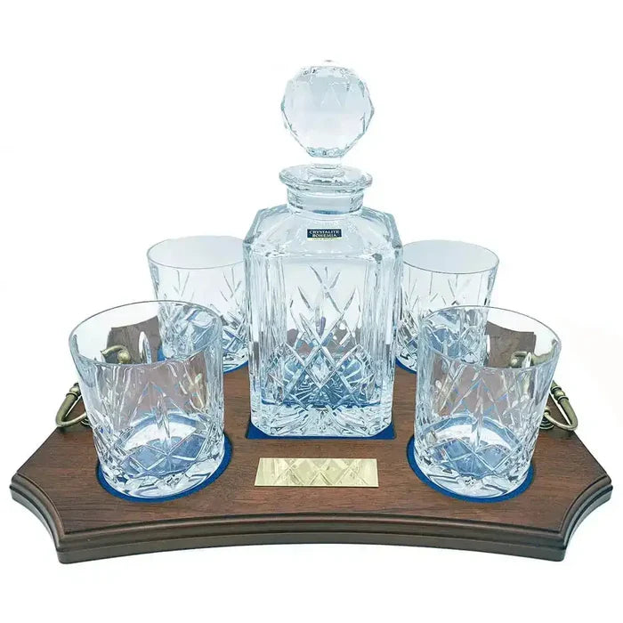 Crystal Whisky Decanter Set with 4 Glasses - John Bull Clothing  from  John Bull Clothing